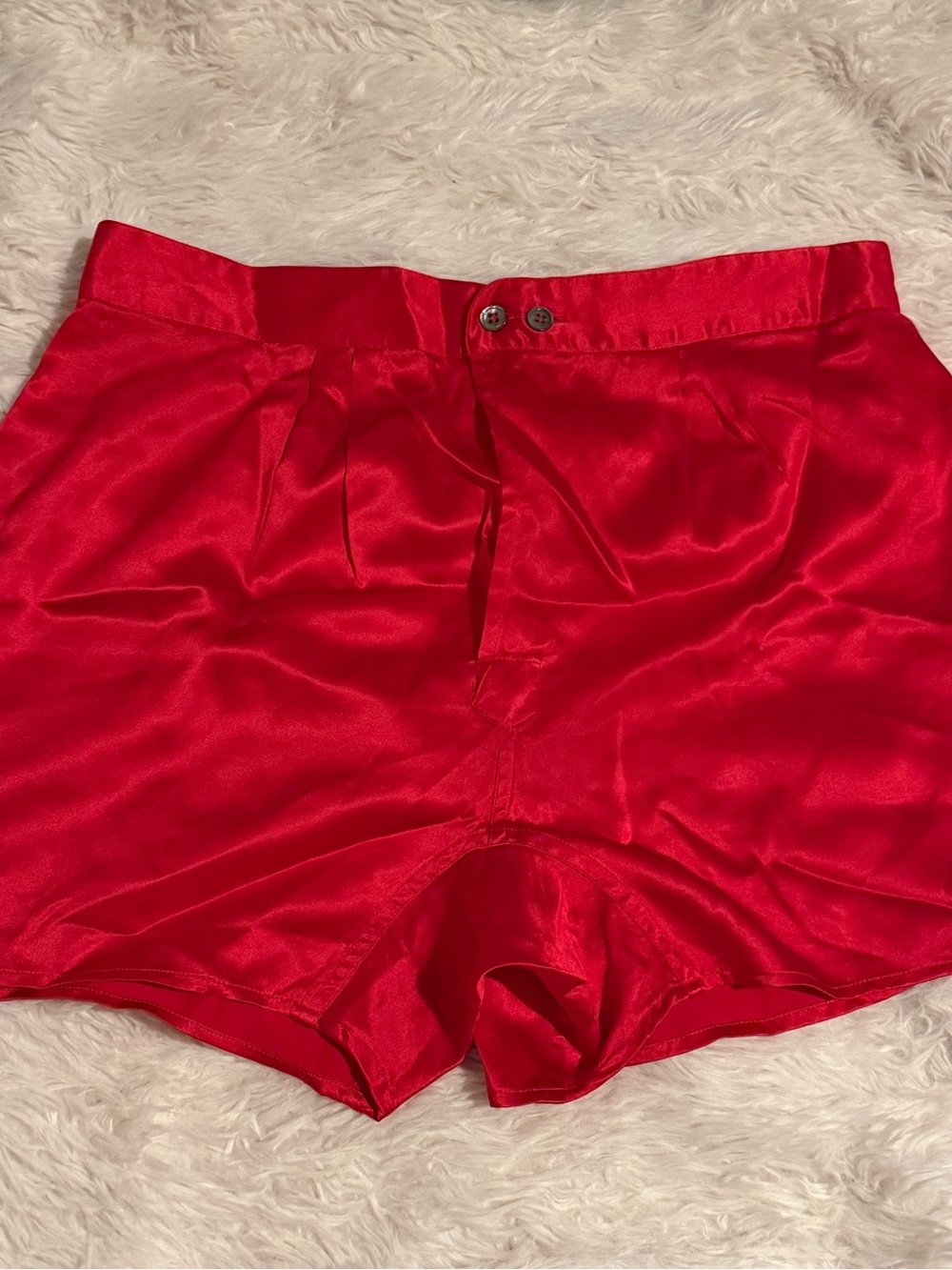 Vintage Victoria's Secret Gold Label 100% Silk Red Boxer Shorts – Size M
